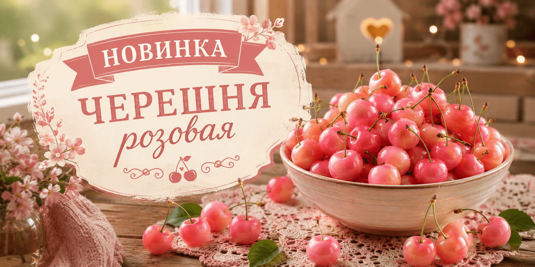 Черешня розовая